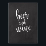Bier en wijn Betaalbaar bord voor het huwelijk Kaart<br><div class="desc">Een elegant teken van de snijrandbruiloft,  kenmerkt de tekst "Bier en Wijn"in een geëxtraheerde manuscriptdoopvont,  voegt de borsteltextuur een spontaan en playful gevoel toe. De achtergrondkleur kan aan uw behoeften en voorkeuren worden aangepast. Neem contact met mij op als u een speciaal verzoek hebt.</div>