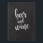 Bier en wijn Betaalbaar bord voor het huwelijk Kaart<br><div class="desc">Een elegant teken van de snijrandbruiloft,  kenmerkt de tekst "Bier en Wijn"in een geëxtraheerde manuscriptdoopvont,  voegt de borsteltextuur een spontaan en playful gevoel toe. De achtergrondkleur kan aan uw behoeften en voorkeuren worden aangepast. Neem contact met mij op als u een speciaal verzoek hebt.</div>