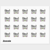 Bier en wijn brouwen ronde sticker (Vel)