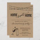 Bier en Wijn Home Sweet Home Funny Housewarming Kaart (Voorkant / Achterkant)