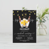 Bier en wijn Pensioenfeestje Proost! Kaart (Staand voorkant)