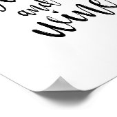 Bier en Wijn Zwart en White 8x10 Wedding Sign Poster (Hoek)