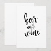 Bier en wijn zwart wit betaalbaar bord kaart (Voorkant / Achterkant)