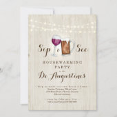 Bier- en wijnsip en Zie Housewarming Party Kaart (Voorkant)