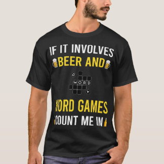 Bier en woordspelletjes t-shirt