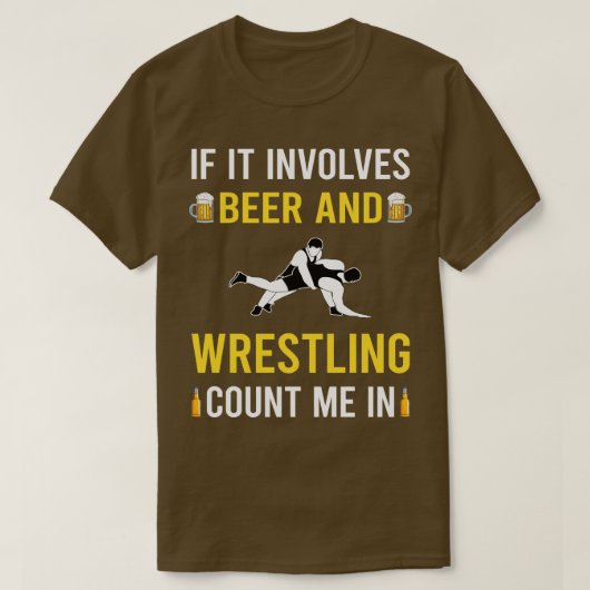 Bier en worstelaar t-shirt (Design voorkant)