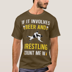 Bier en worstelaar t-shirt