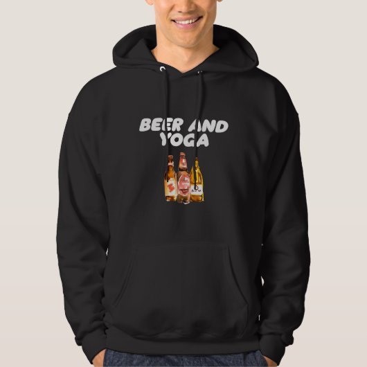 Bier en Yoga Hoodie (Voorkant)