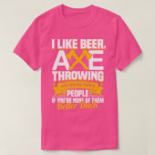 Bier en zeskantige hatchet, klassieke thirt t-shirt (Design voorkant)