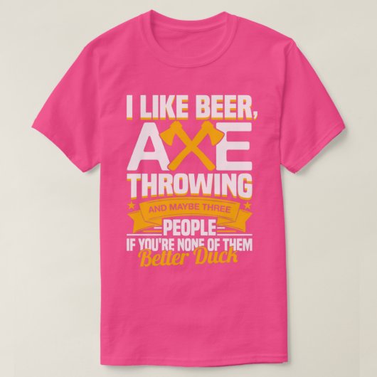 Bier en zeskantige hatchet, klassieke thirt t-shirt (Design voorkant)