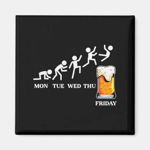 Bier evolutie week vrijdag grappig magneet