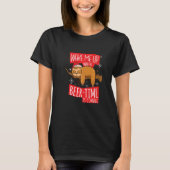 Bier Faultier Spruch  Wake Me Up When Beer Time Is T-shirt (Voorkant)