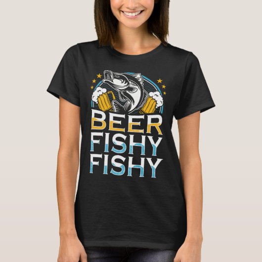 Bier Fishy Fishy Fishy Vissen Lover Fisherman RET T-shirt (Voorkant)