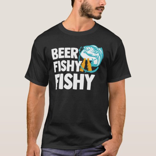Bier Fishy Fishy Funny Vissen Drink grap cadeau T-shirt (Voorkant)