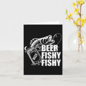Bier Fishy Fishy Funny Vissen Drink Verjaardag G Kaart (Gele Bloem)