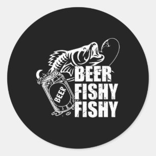 Bier Fishy Fishy Funny Vissen Drink Verjaardag G Ronde Sticker