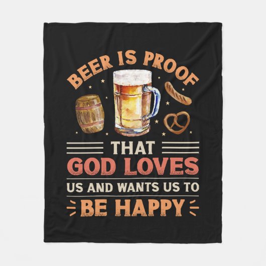 Bier Fleece Deken (Voorkant)
