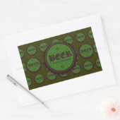 Bier Fles Pet Green Rechthoekige Sticker (Envelop)