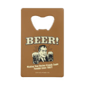 Bier: Friends helpen schimmelaar Creditkaart Flessenopener (Achterkant)