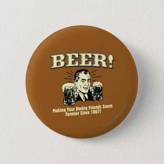 Bier: Friends helpen schimmelaar Ronde Button 5,7 Cm (Voorkant)