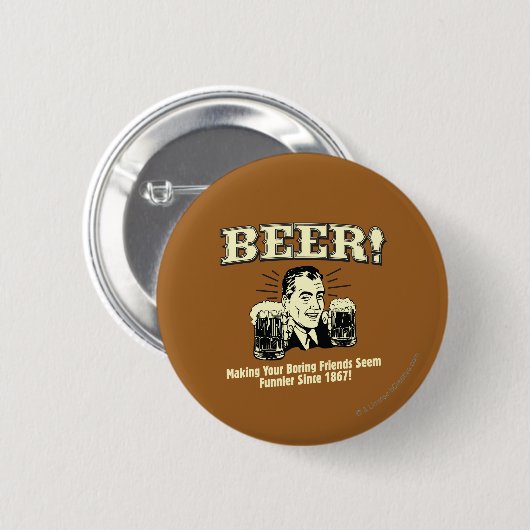 Bier: Friends helpen schimmelaar Ronde Button 5,7 Cm (Voorkant /achterkant)