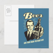 Bier: Geef je brein de nacht uit Briefkaart (Voorkant / Achterkant)