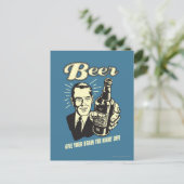 Bier: Geef je brein de nacht uit Briefkaart (Staand voorkant)