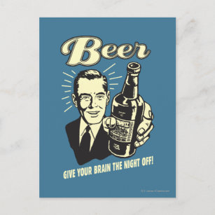Bier: Geef je brein de nacht uit Briefkaart