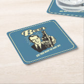 Bier: Geef je brein de nacht uit Kartonnen Onderzetters (Schuin)