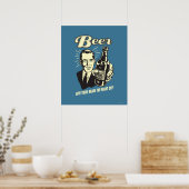 Bier: Geef je brein de nacht uit Poster (Keuken)