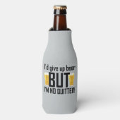 Bier Geen Quitter Grappige Fles Koeler (Fles Voorkant)