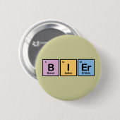 Bier gemaakt van elementen ronde button 5,7 cm (Voorkant /achterkant)