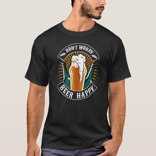 Bier gezegde om bier te drinken t-shirt (Voorkant)