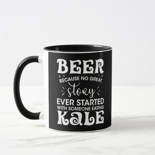 Bier Gezond drink Alcoholanekdotes Kale Humor Mok (Links)