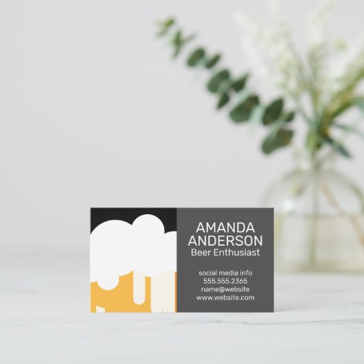 Bier Glas | Brouwerij Visitekaartje (Staand voorkant)