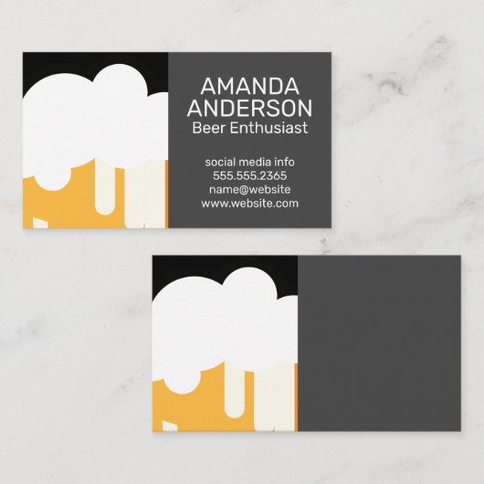 Bier Glas | Brouwerij Visitekaartje (Voorkant / Achterkant)