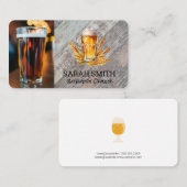 Bier Glas | tarwe | brouwerij Visitekaartje (Voorkant / Achterkant)