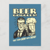 Bier Goggles: Bow omgooien Briefkaart (Voorkant)