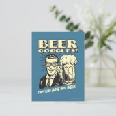 Bier Goggles: Bow omgooien Briefkaart (Staand voorkant)