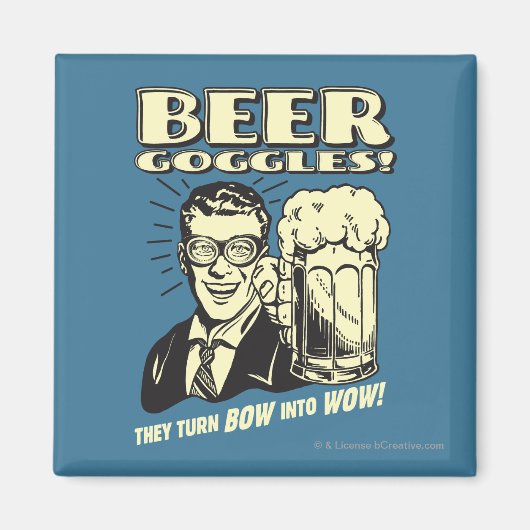 Bier Goggles: Bow omgooien Magneet (Voorkant)
