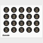 Bier Grappig Ontwerp Beer met Hertengewei F Ronde Sticker (Vel)
