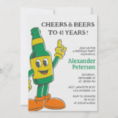 Bier Grappige Humor  Mannen 41ste verjaardag Kaart (Voorkant)