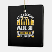 Bier heeft een voedingswaarde op de geboorte keramisch ornament (Links)