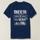 Bier heeft mijn hart nooit gebroken grappige citat t-shirt (Design voorkant)