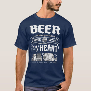 Bier heeft mijn hart nooit gebroken grappige citat t-shirt