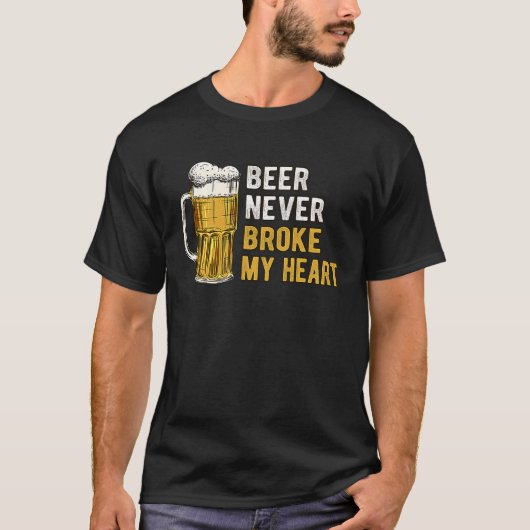 Bier heeft nooit mijn hartenband Drink T-shirt (Voorkant)