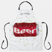 Bier helemaal over afdruk Apron Houd het handig Schort (Voorkant)