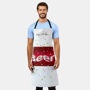 Bier helemaal over afdruk Apron Houd het handig Schort