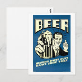 bier - Helping van blanke mannen sinds 1842 Briefkaart (Voorkant / Achterkant)