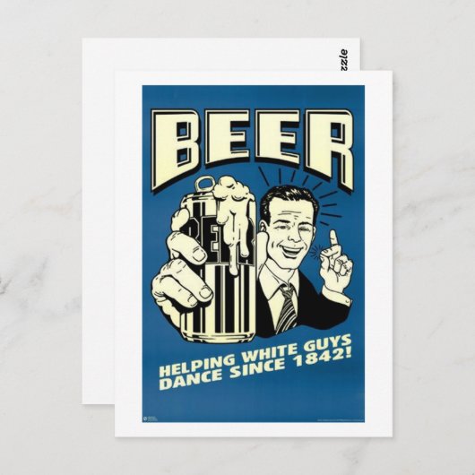 bier - Helping van blanke mannen sinds 1842 Briefkaart (Voorkant / Achterkant)